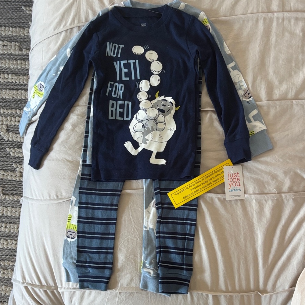 Carter's Navy and Gray Yeti Pajama Set